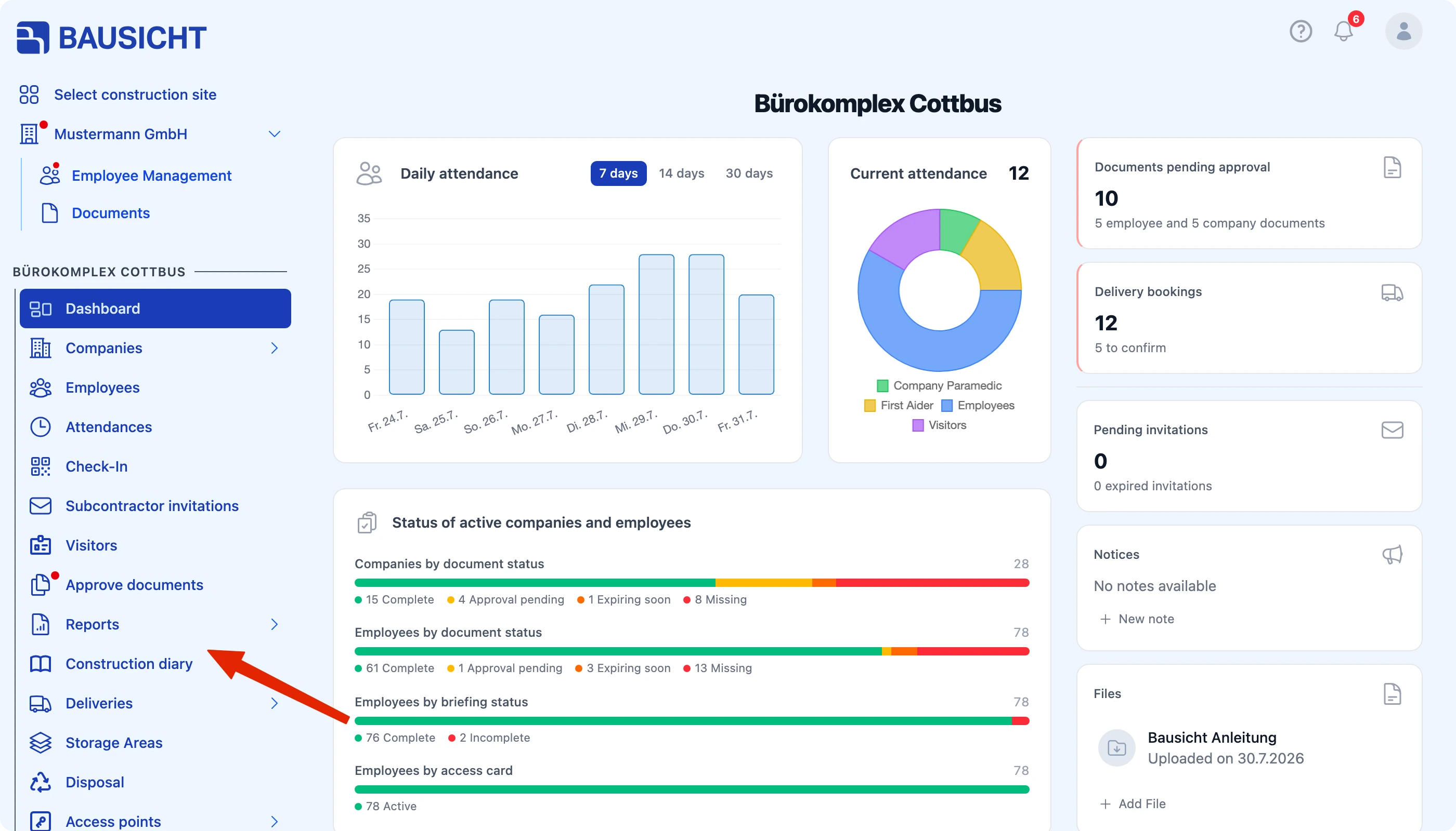 Open Reports in the left navigation