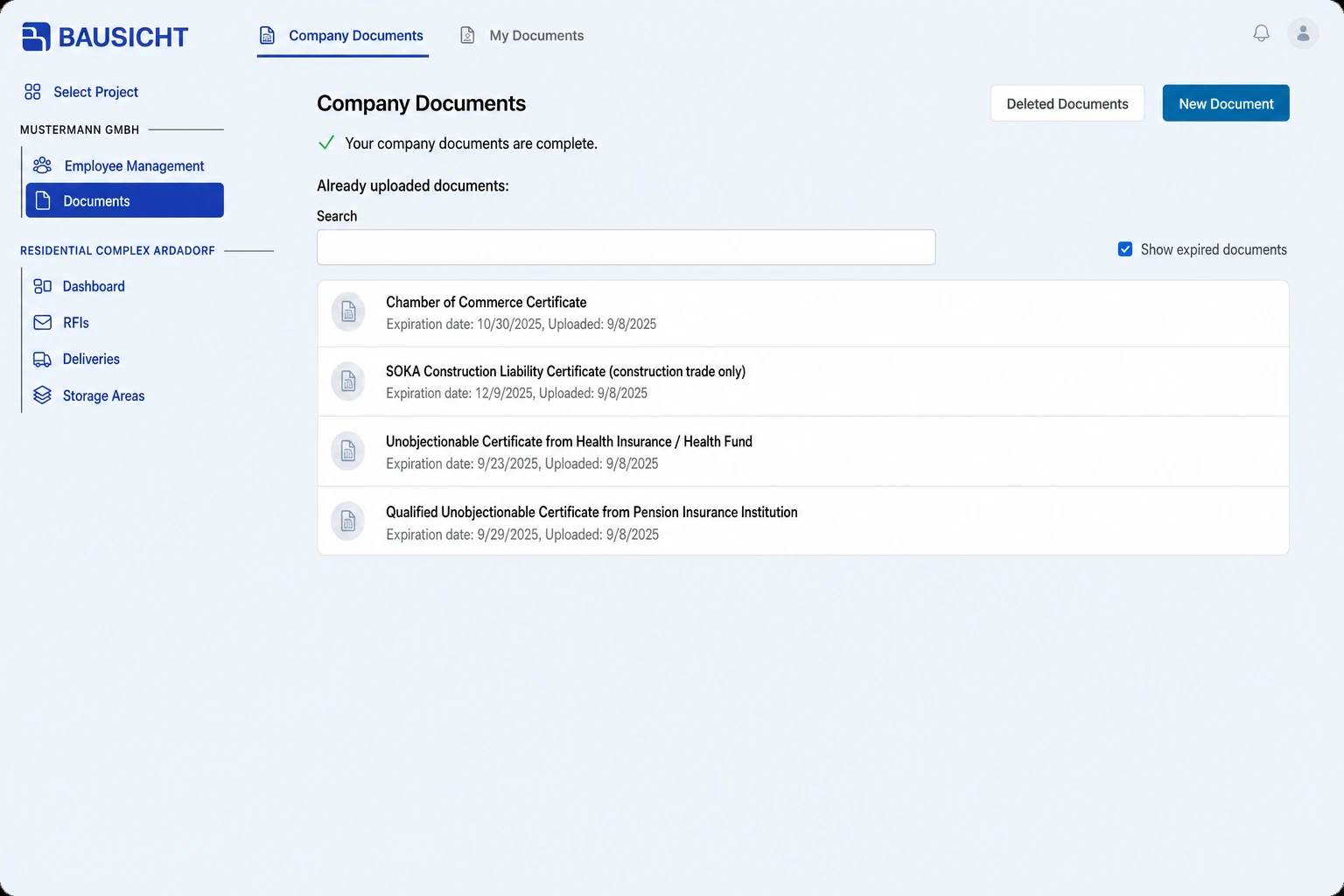 Open the Documents navigation