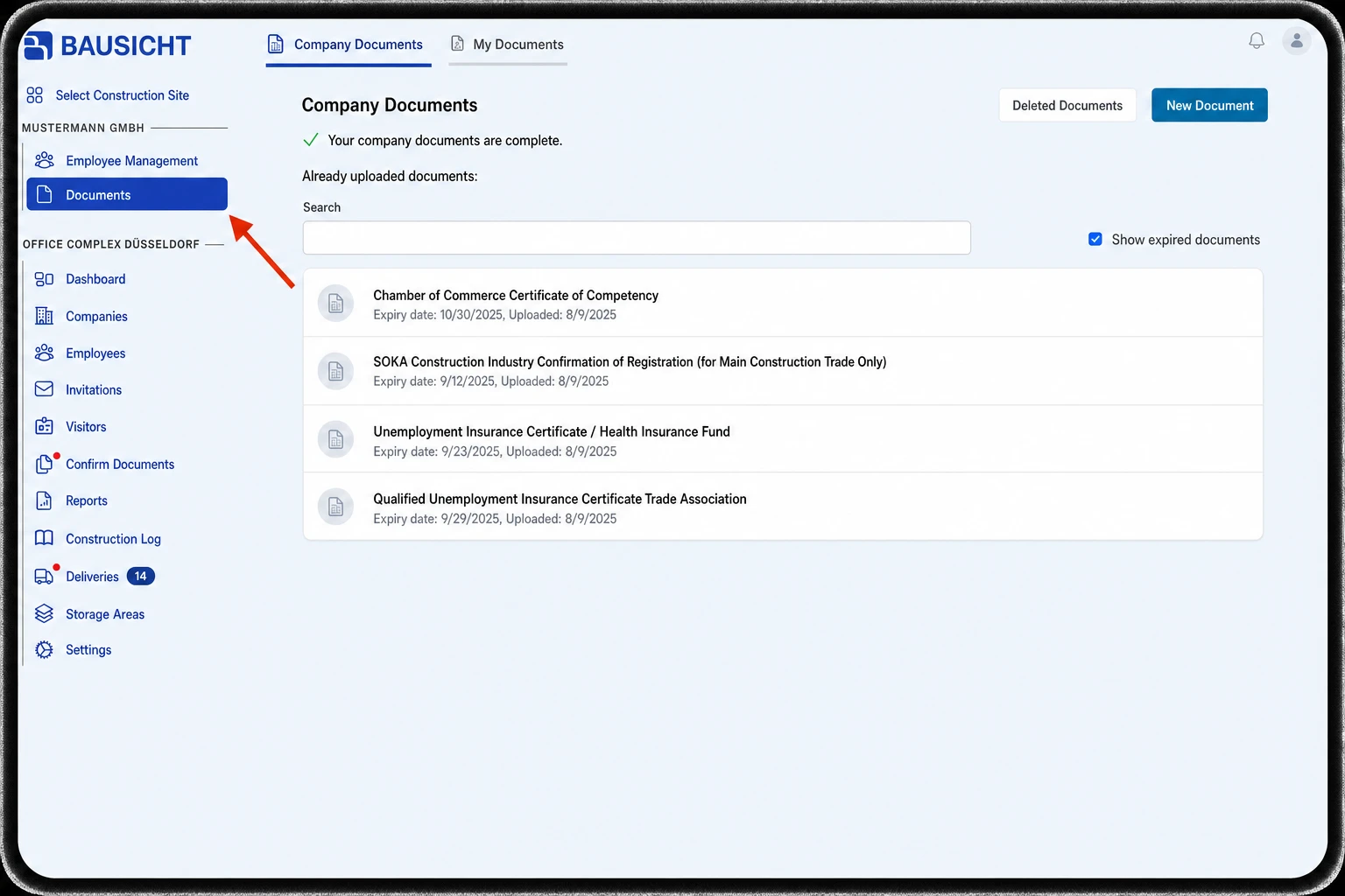 Documents navigation