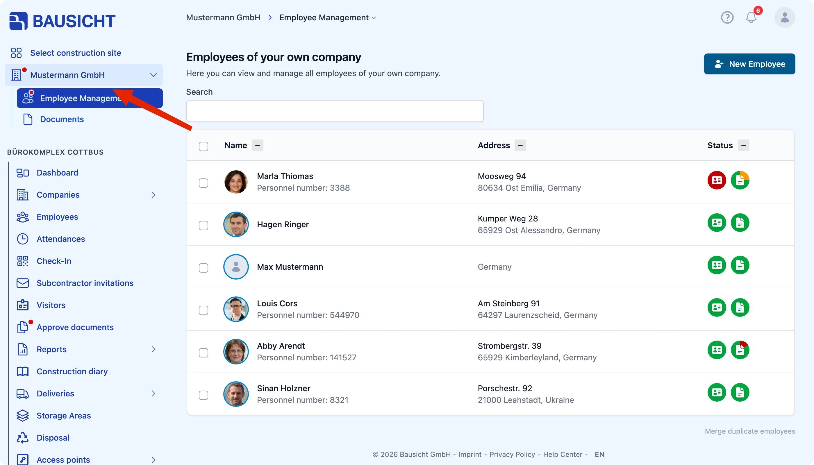 Opening the employees of your own company