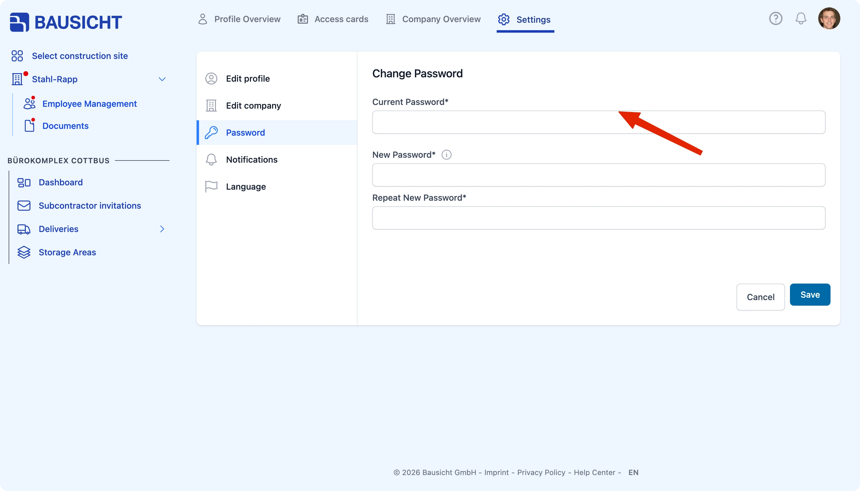 Change password