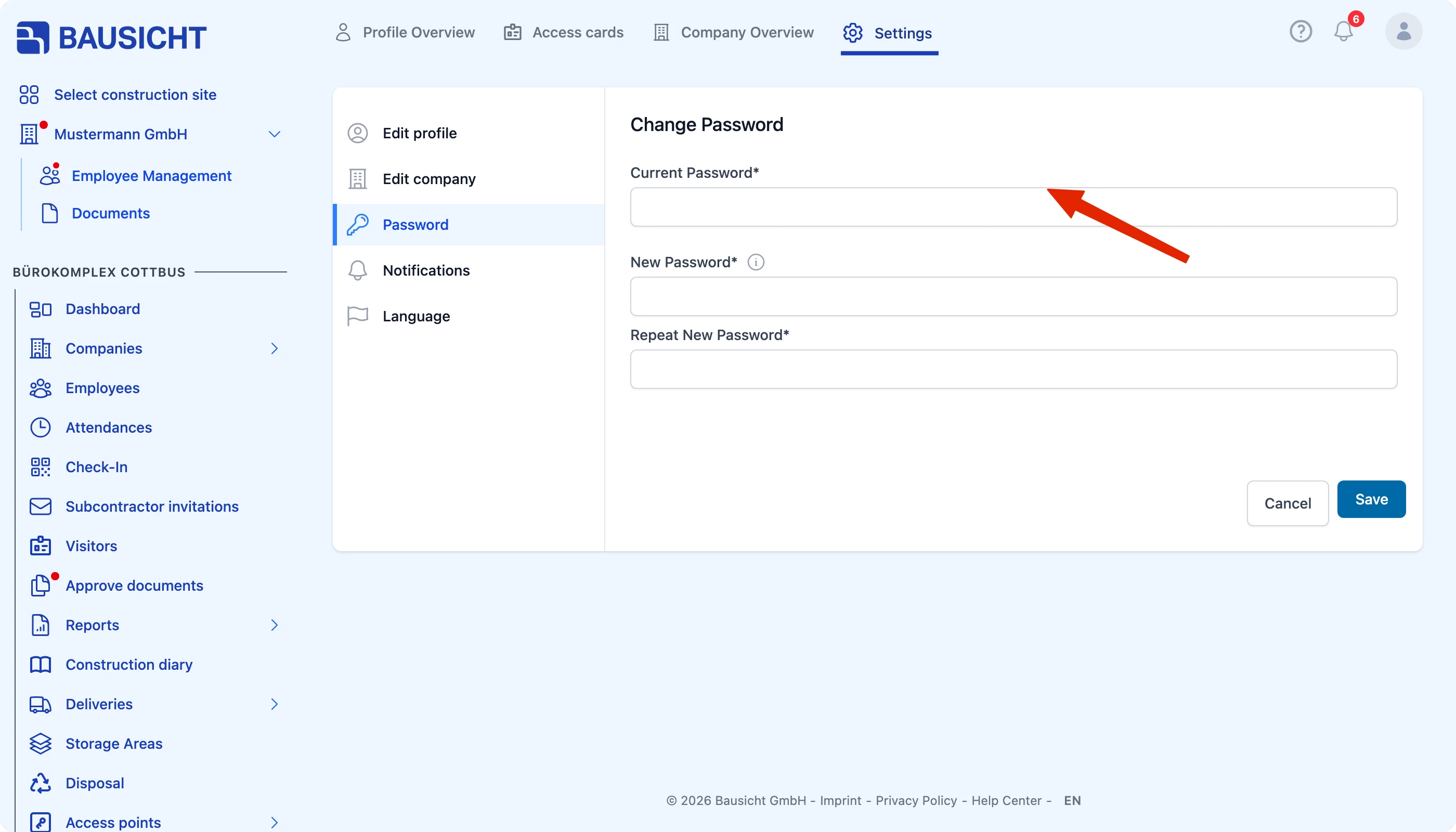 Change password