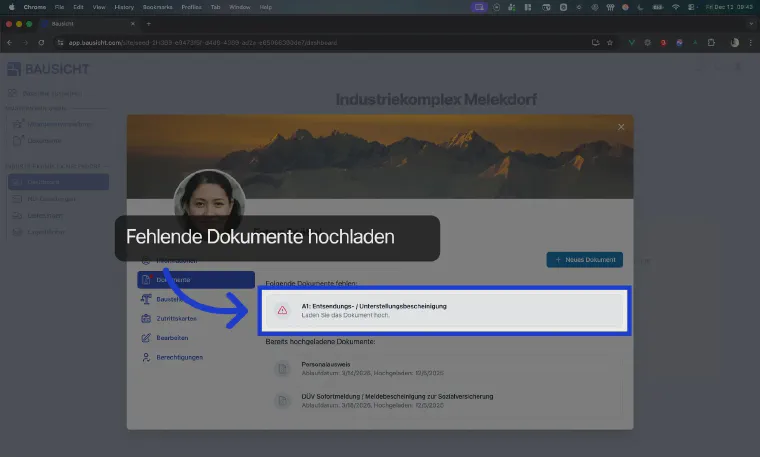 Select a missing document