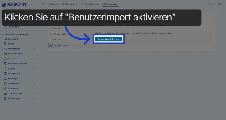 Enable the user import