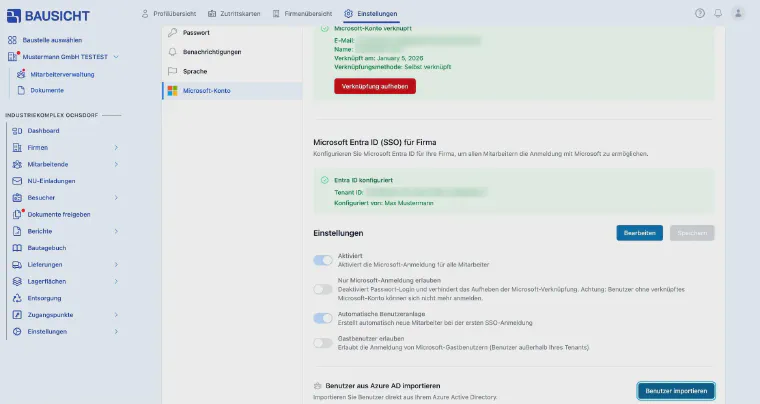 Employee master data imported
