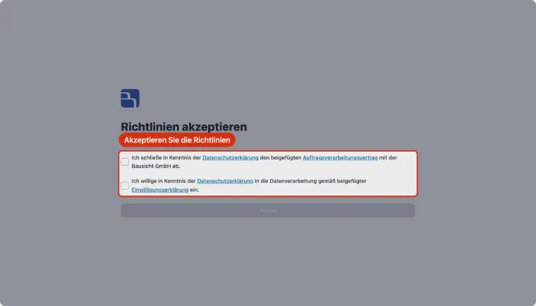 Richtlinien akzeptieren