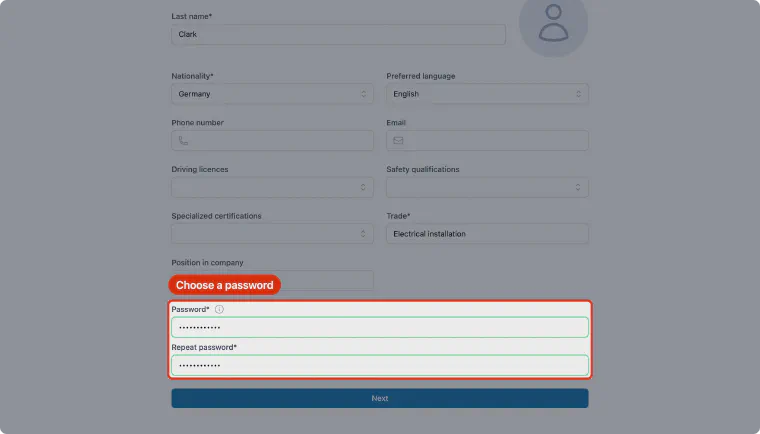 Set a password