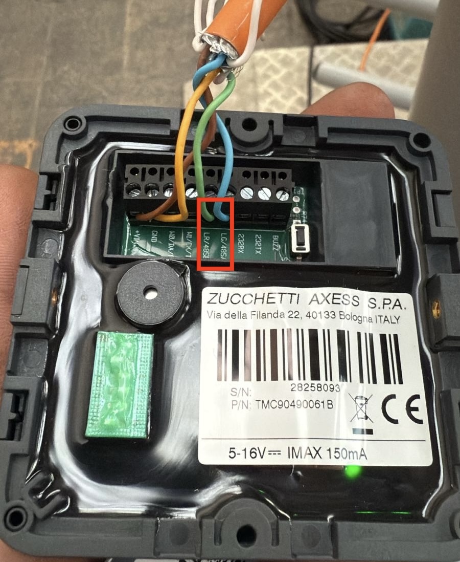 Check card reader cable connection